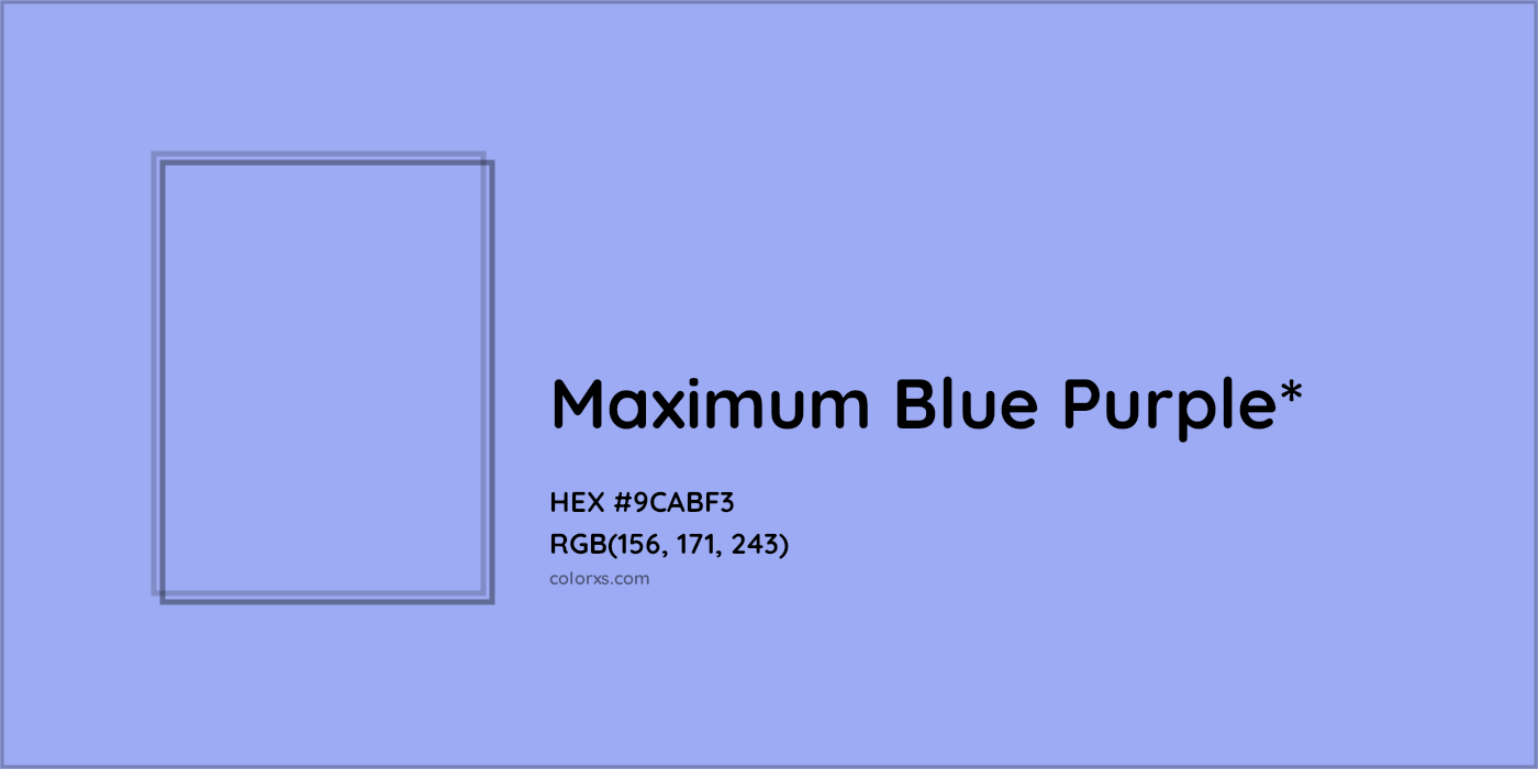HEX #9CABF3 Color Name, Color Code, Palettes, Similar Paints, Images