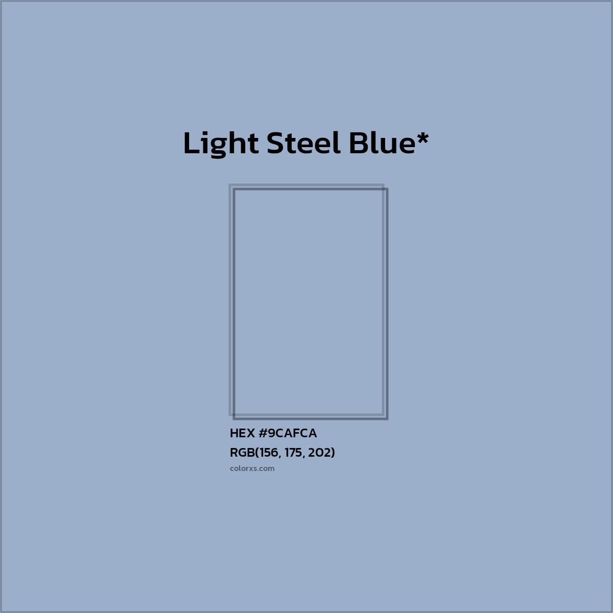 HEX #9CAFCA Color Name, Color Code, Palettes, Similar Paints, Images
