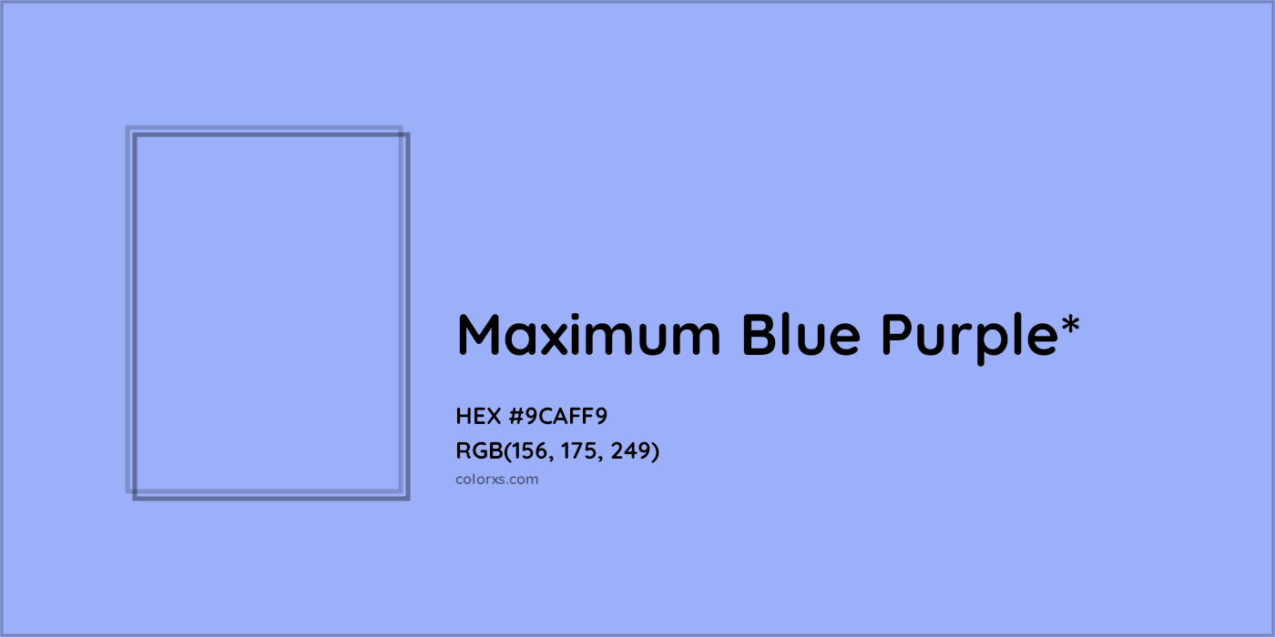 HEX #9CAFF9 Color Name, Color Code, Palettes, Similar Paints, Images