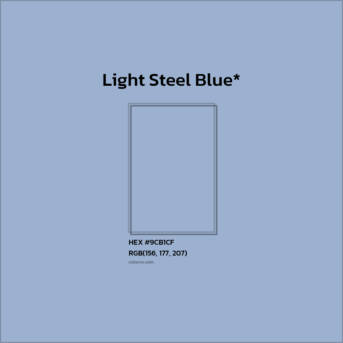 HEX #9CB1CF Color Name, Color Code, Palettes, Similar Paints, Images
