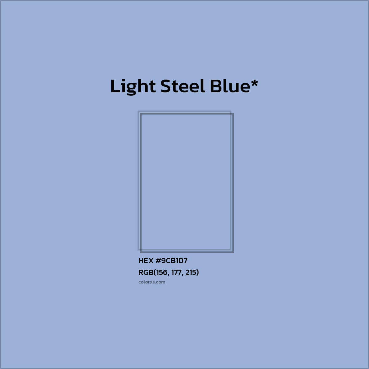 HEX #9CB1D7 Color Name, Color Code, Palettes, Similar Paints, Images