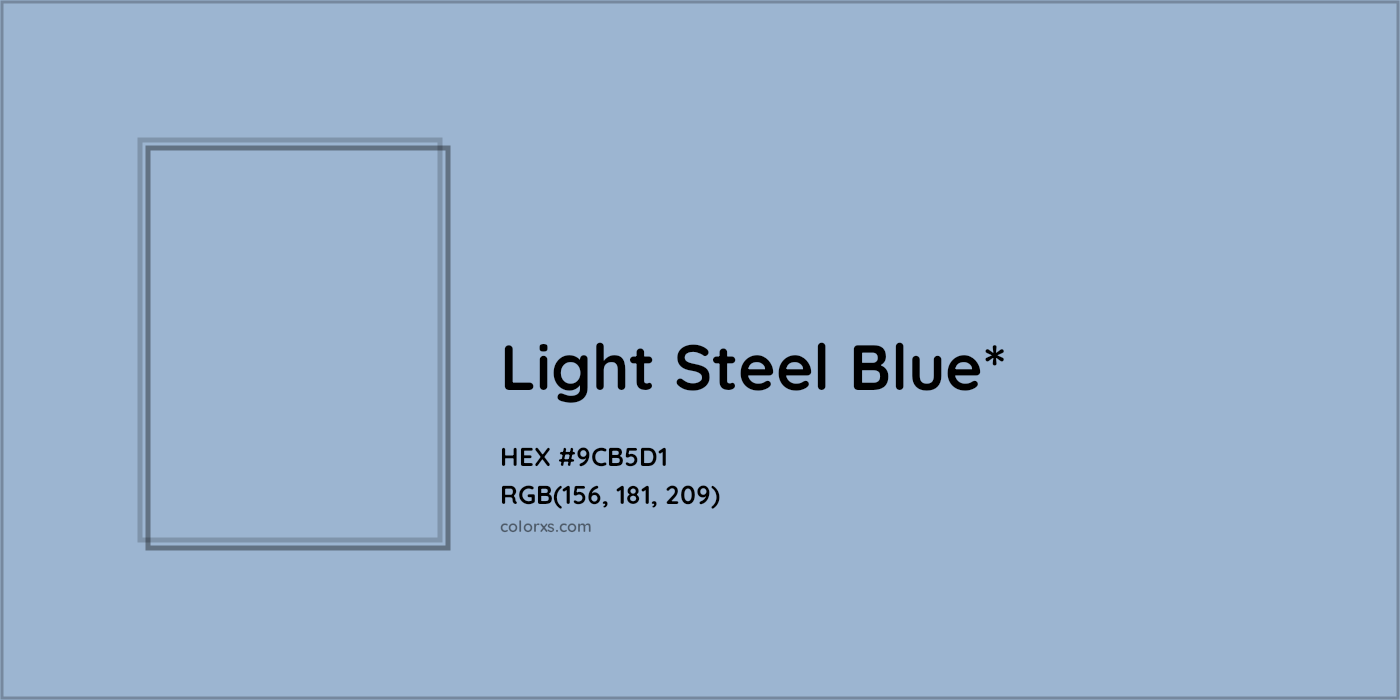 HEX #9CB5D1 Color Name, Color Code, Palettes, Similar Paints, Images
