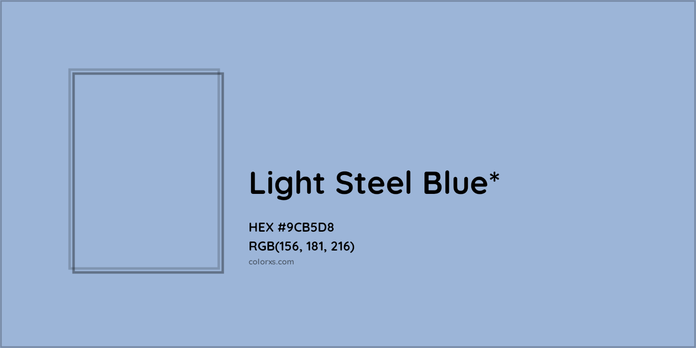 HEX #9CB5D8 Color Name, Color Code, Palettes, Similar Paints, Images