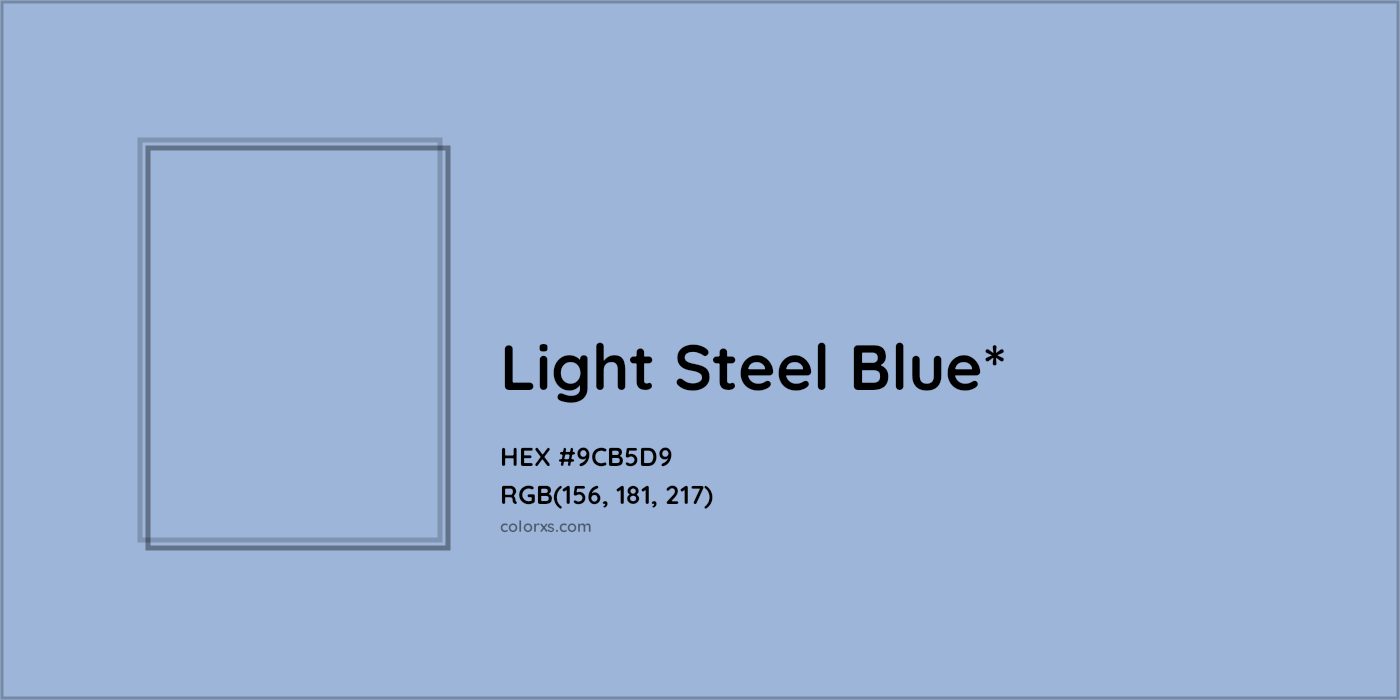 HEX #9CB5D9 Color Name, Color Code, Palettes, Similar Paints, Images