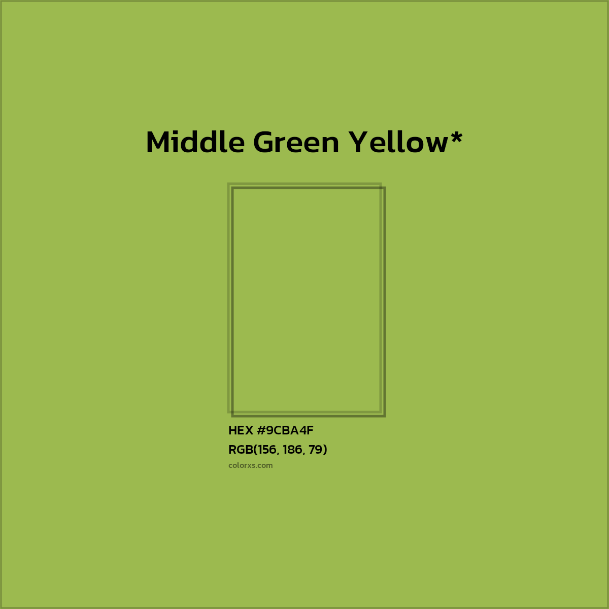 HEX #9CBA4F Color Name, Color Code, Palettes, Similar Paints, Images