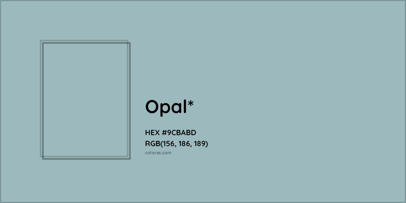 HEX #9CBABD Color Name, Color Code, Palettes, Similar Paints, Images