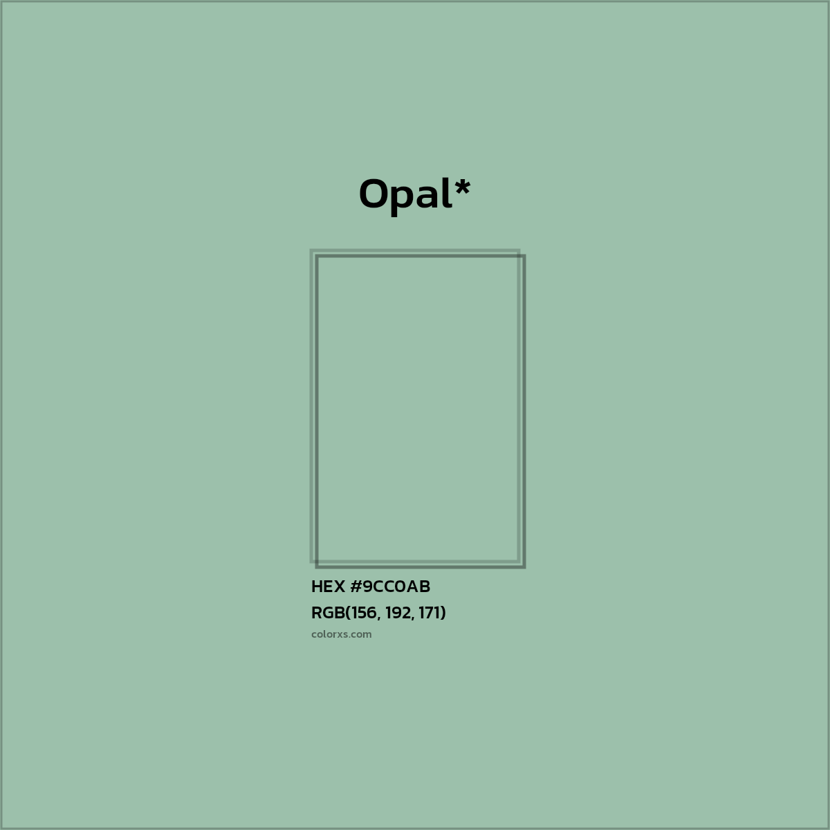 HEX #9CC0AB Color Name, Color Code, Palettes, Similar Paints, Images