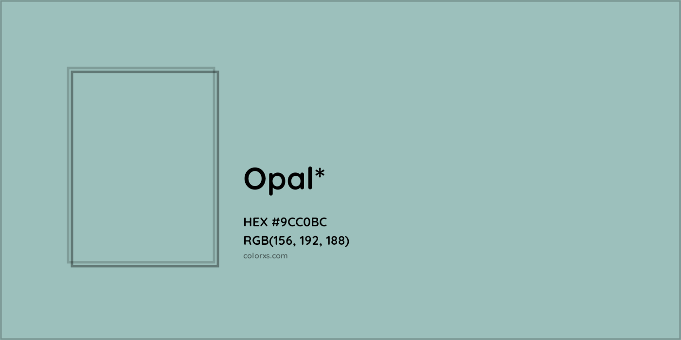 HEX #9CC0BC Color Name, Color Code, Palettes, Similar Paints, Images