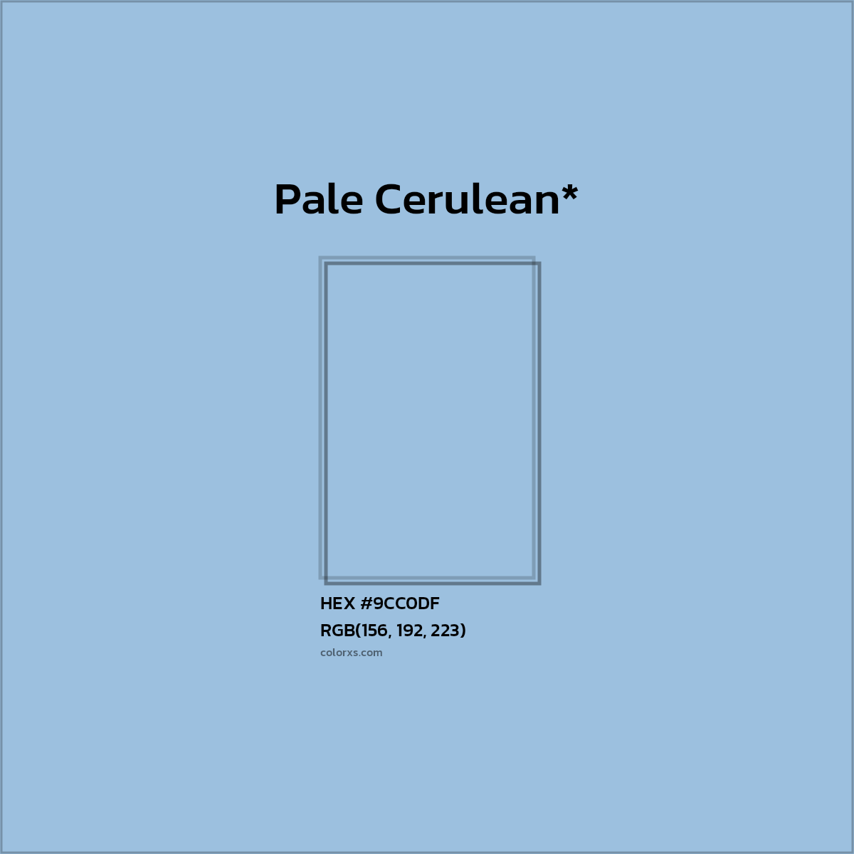 HEX #9CC0DF Color Name, Color Code, Palettes, Similar Paints, Images