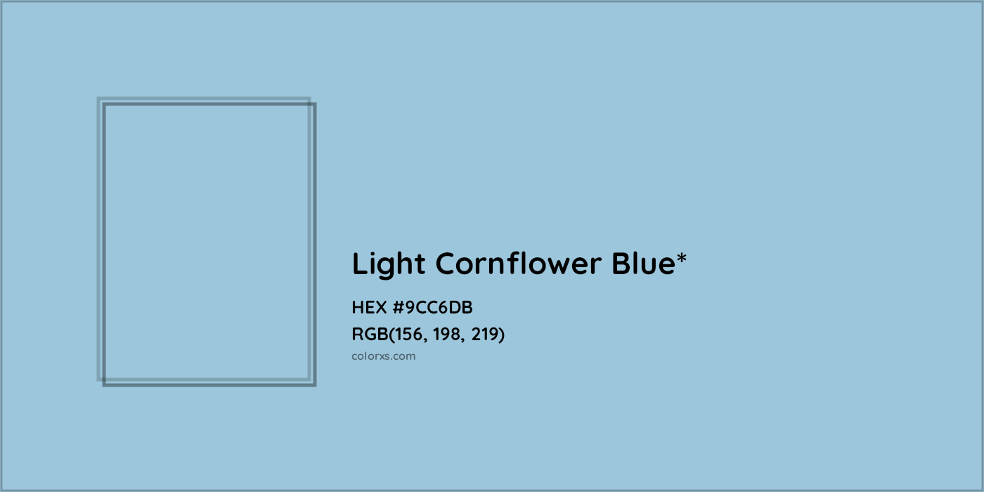 HEX #9CC6DB Color Name, Color Code, Palettes, Similar Paints, Images