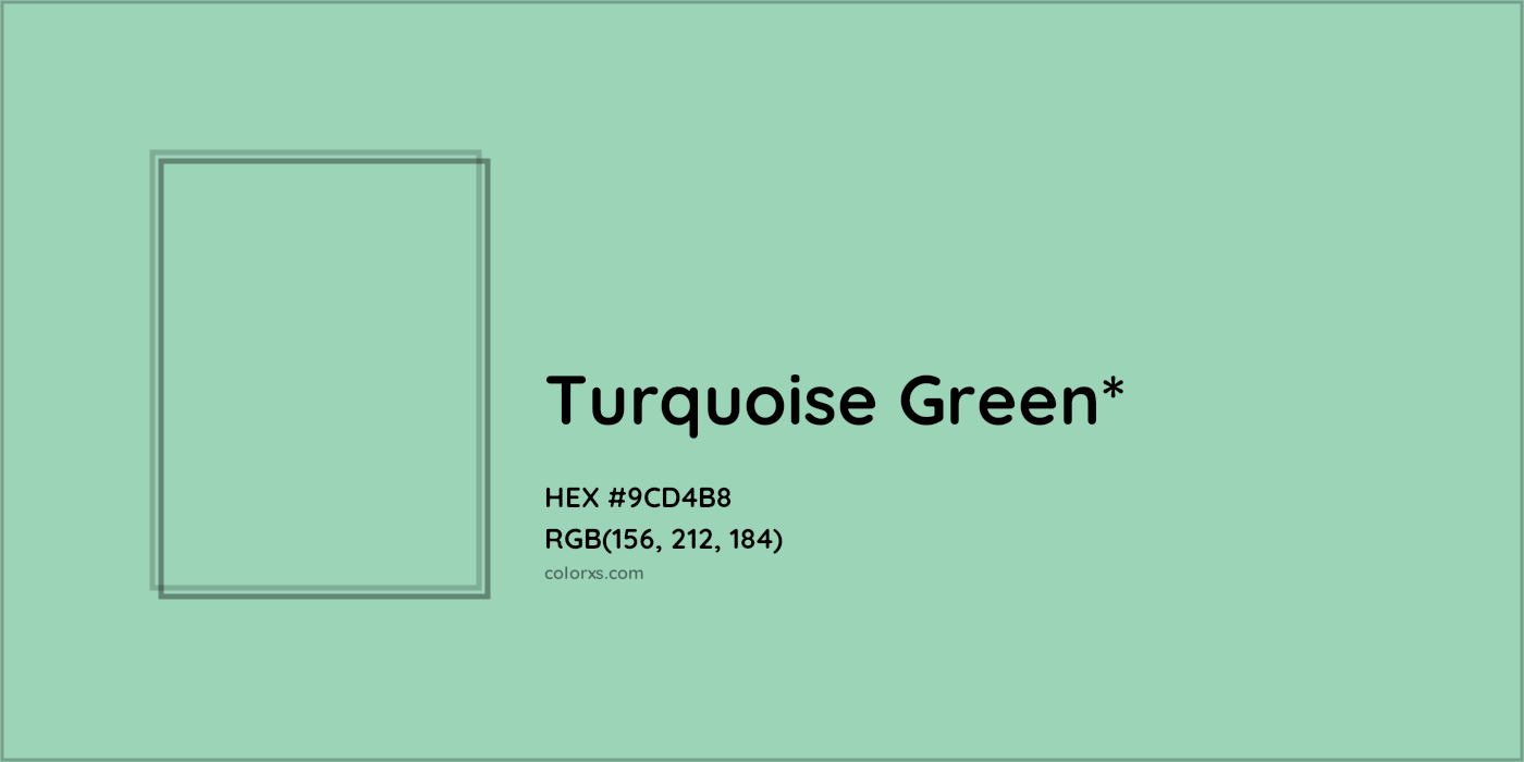 HEX #9CD4B8 Color Name, Color Code, Palettes, Similar Paints, Images