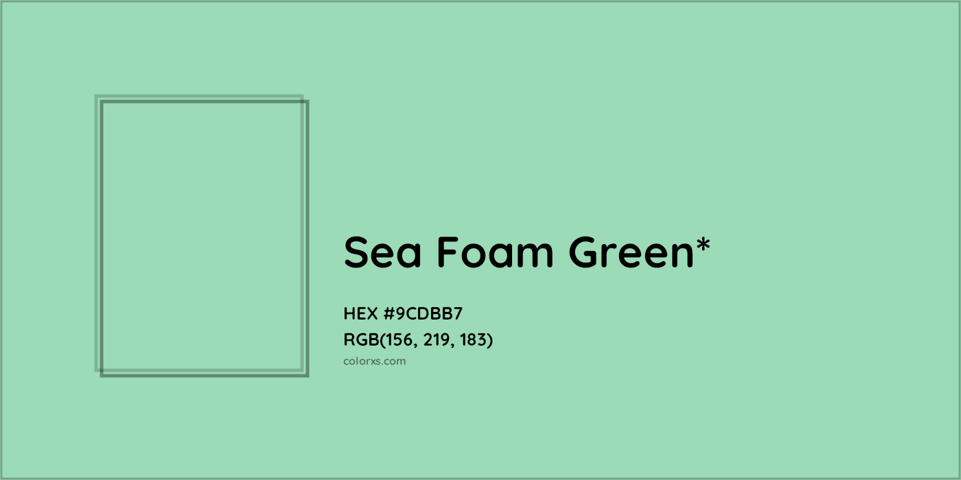 HEX #9CDBB7 Color Name, Color Code, Palettes, Similar Paints, Images