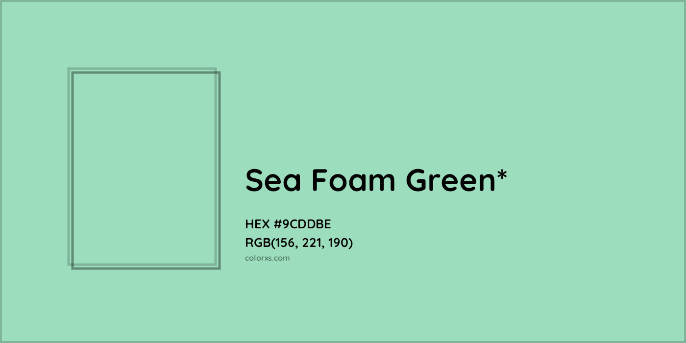 HEX #9CDDBE Color Name, Color Code, Palettes, Similar Paints, Images