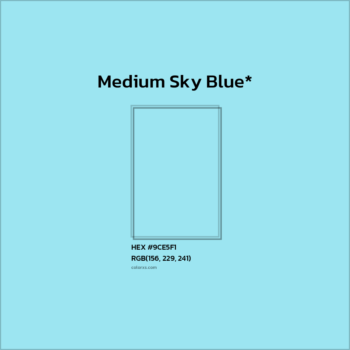 HEX #9CE5F1 Color Name, Color Code, Palettes, Similar Paints, Images