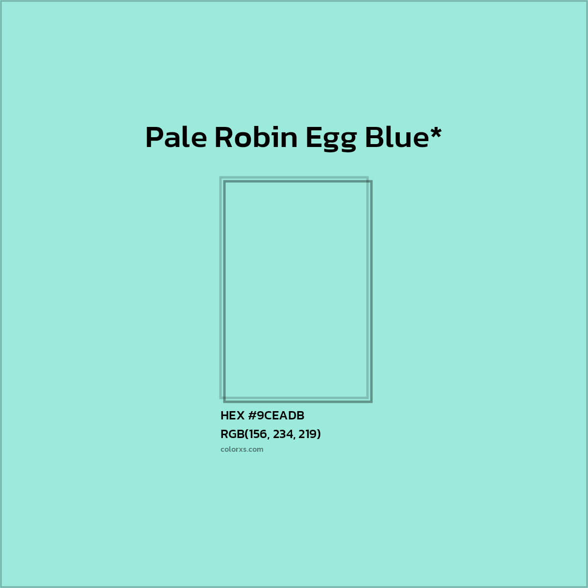 HEX #9CEADB Color Name, Color Code, Palettes, Similar Paints, Images