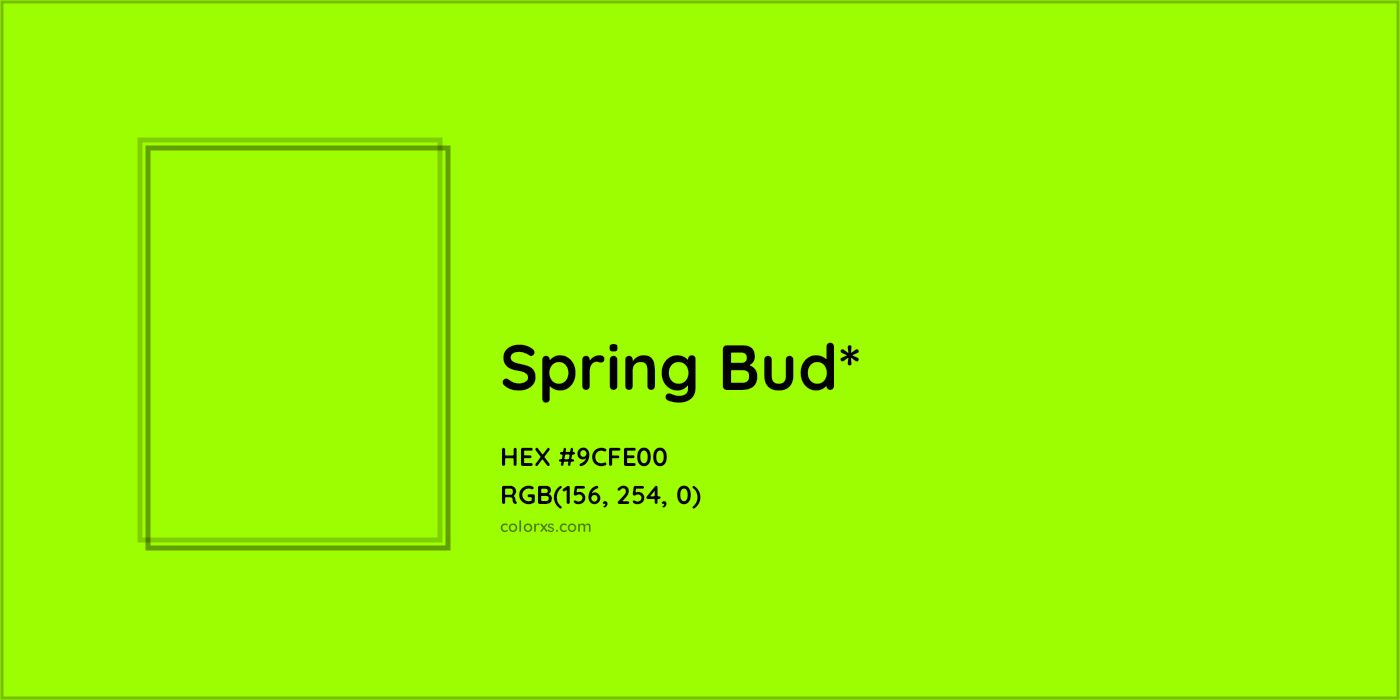 HEX #9CFE00 Color Name, Color Code, Palettes, Similar Paints, Images