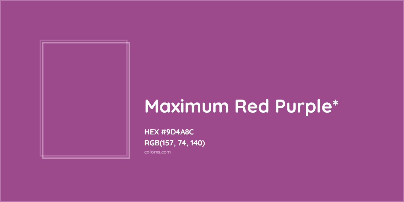 HEX #9D4A8C Color Name, Color Code, Palettes, Similar Paints, Images