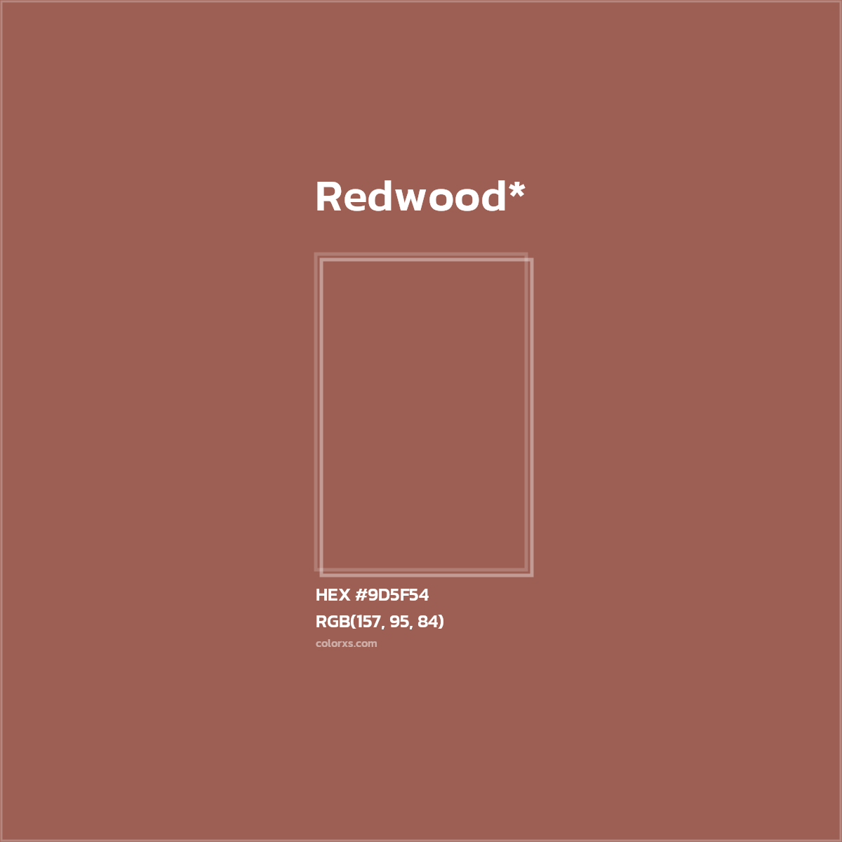 HEX #9D5F54 Color Name, Color Code, Palettes, Similar Paints, Images