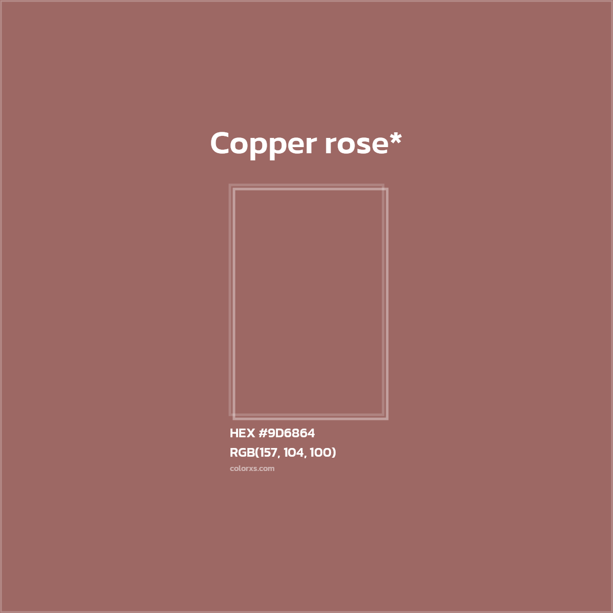HEX #9D6864 Color Name, Color Code, Palettes, Similar Paints, Images