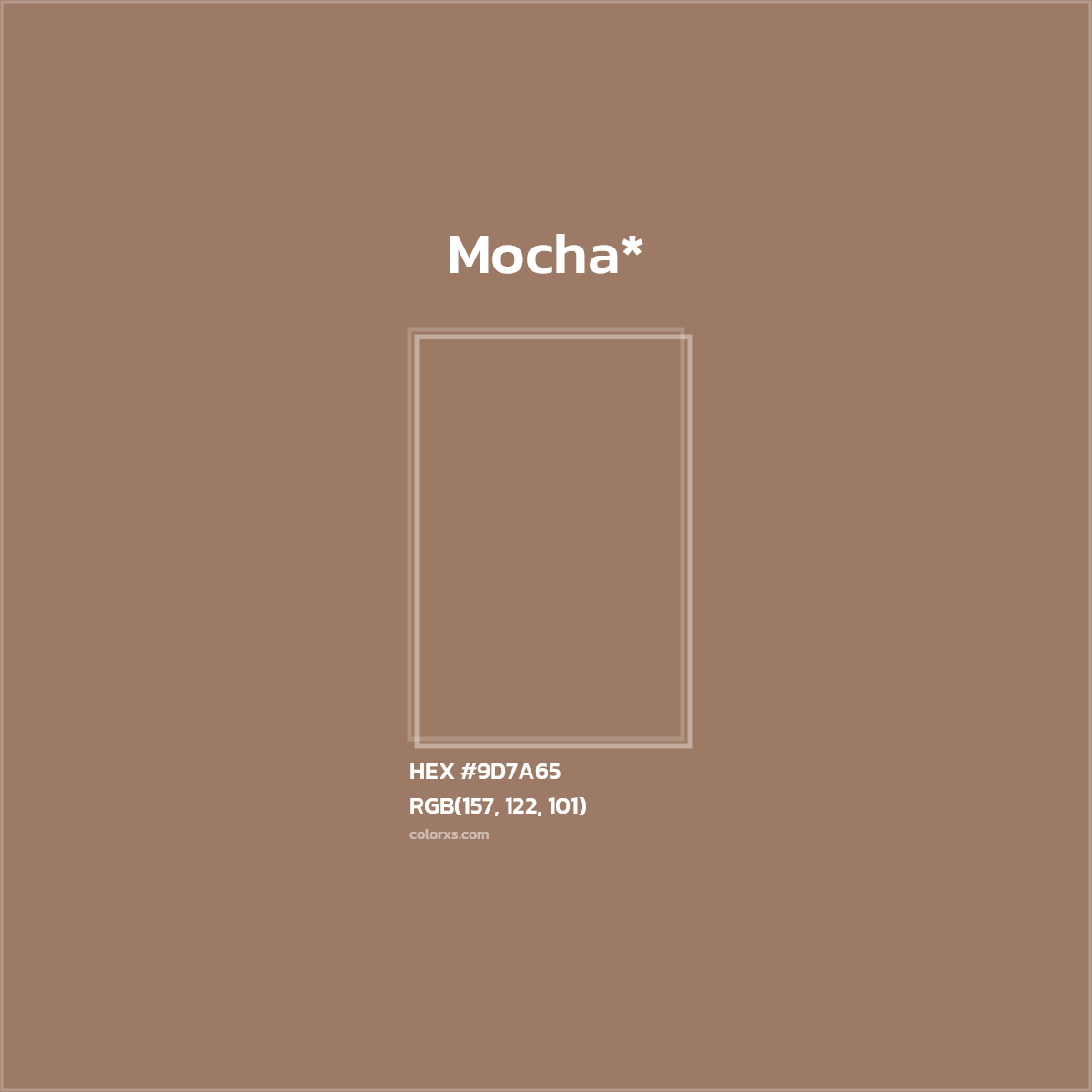 HEX #9D7A65 Color Name, Color Code, Palettes, Similar Paints, Images