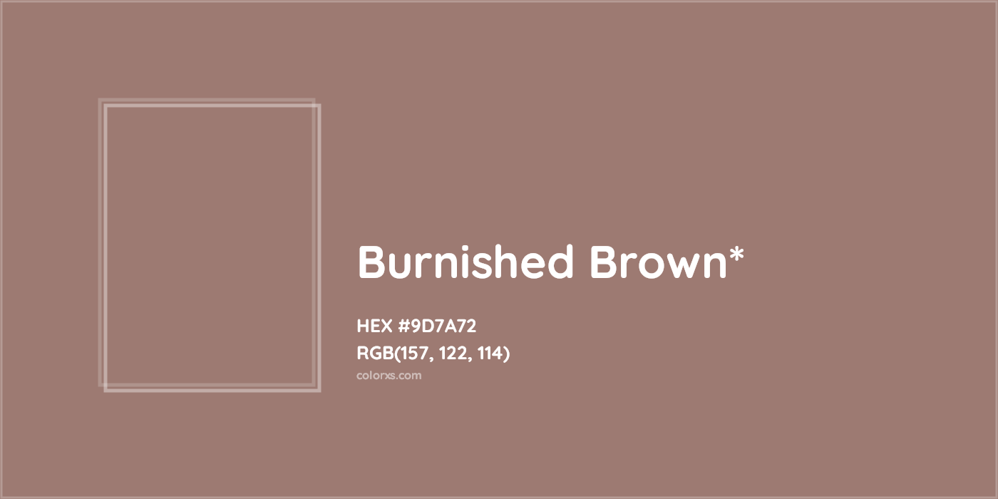 HEX #9D7A72 Color Name, Color Code, Palettes, Similar Paints, Images