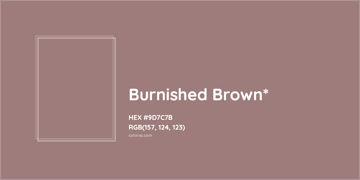 HEX #9D7C7B Color Name, Color Code, Palettes, Similar Paints, Images