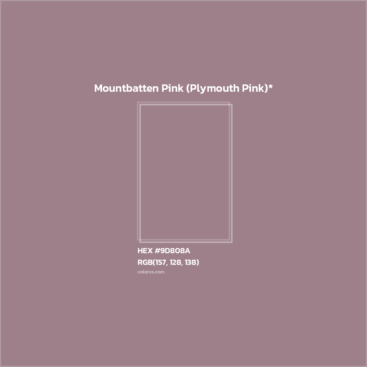 HEX #9D808A Color Name, Color Code, Palettes, Similar Paints, Images