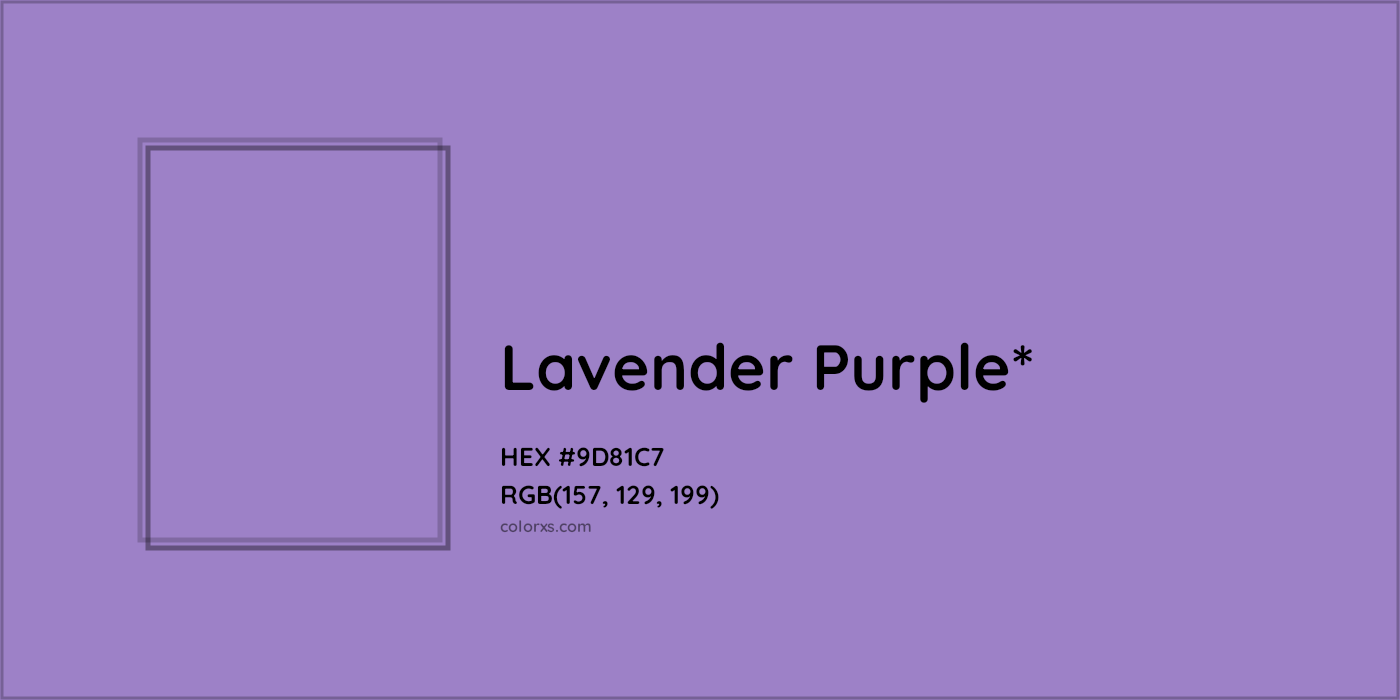 HEX #9D81C7 Color Name, Color Code, Palettes, Similar Paints, Images