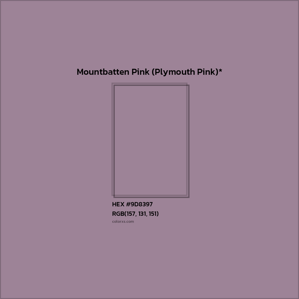 HEX #9D8397 Color Name, Color Code, Palettes, Similar Paints, Images
