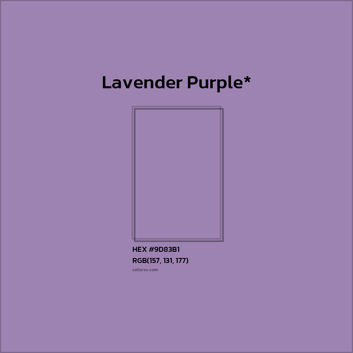 HEX #9D83B1 Color Name, Color Code, Palettes, Similar Paints, Images