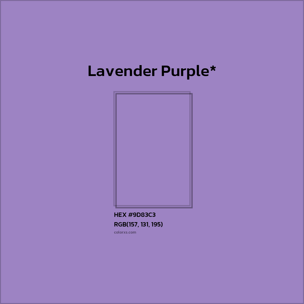 HEX #9D83C3 Color Name, Color Code, Palettes, Similar Paints, Images