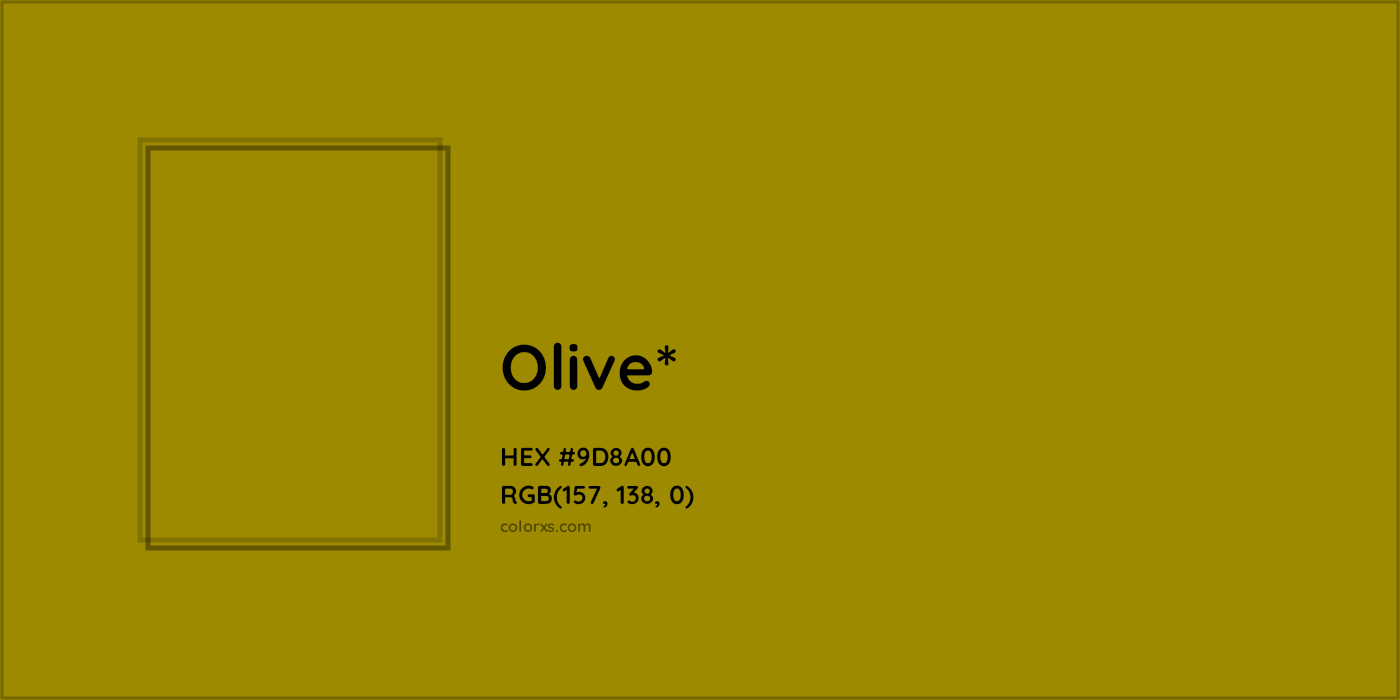 HEX #9D8A00 Color Name, Color Code, Palettes, Similar Paints, Images