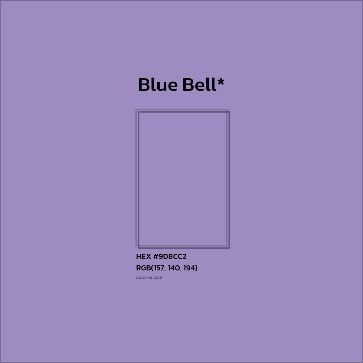 HEX #9D8CC2 Color Name, Color Code, Palettes, Similar Paints, Images