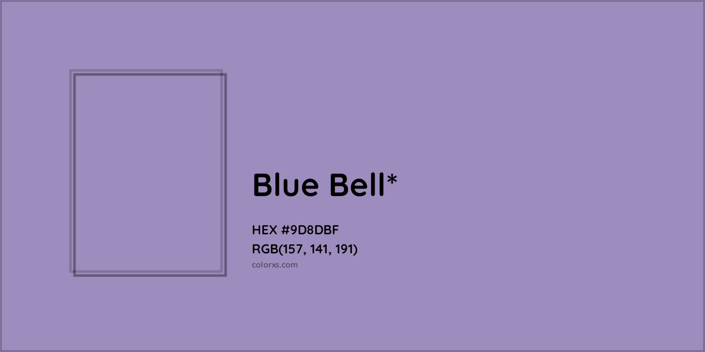 HEX #9D8DBF Color Name, Color Code, Palettes, Similar Paints, Images
