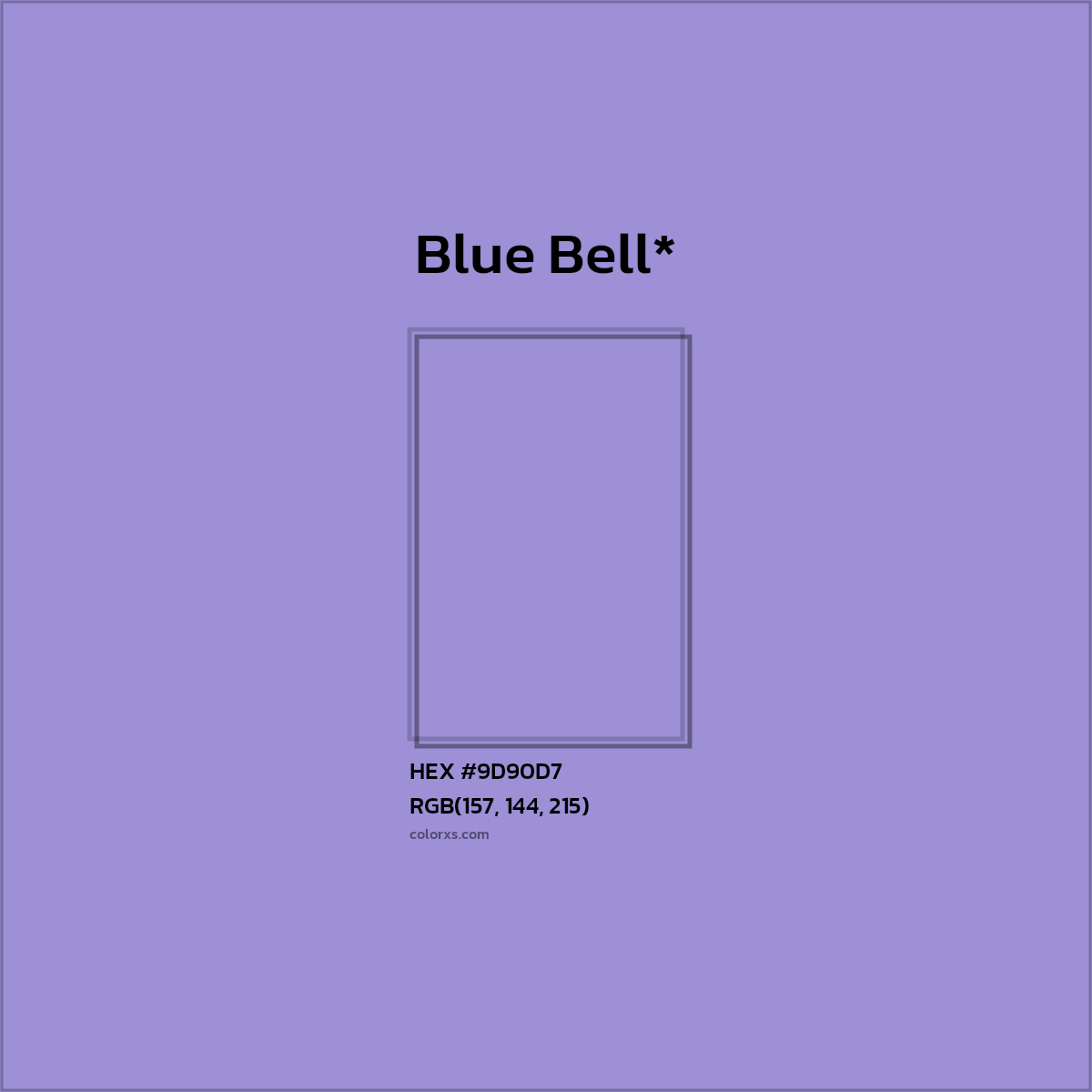 HEX #9D90D7 Color Name, Color Code, Palettes, Similar Paints, Images