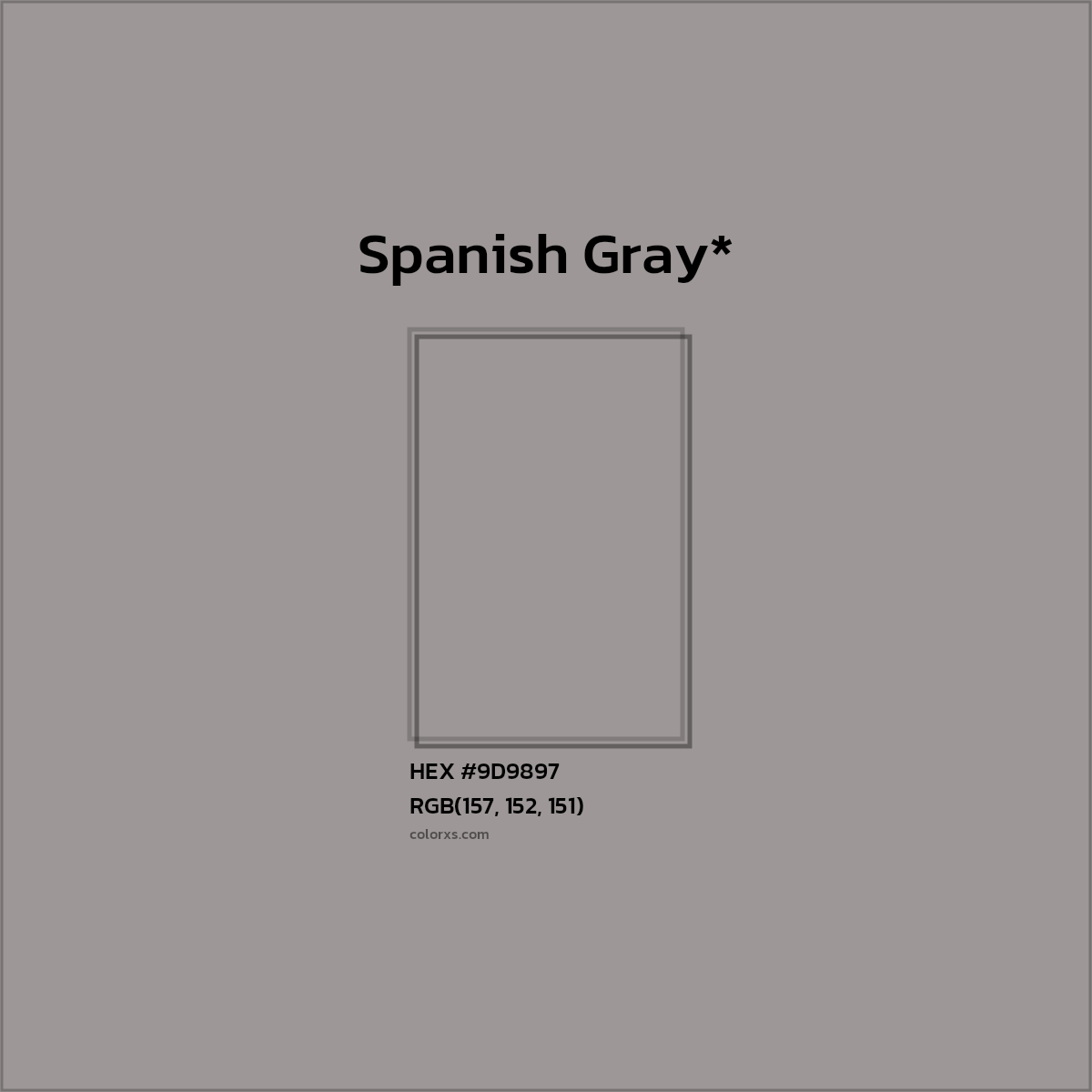 HEX #9D9897 Color Name, Color Code, Palettes, Similar Paints, Images