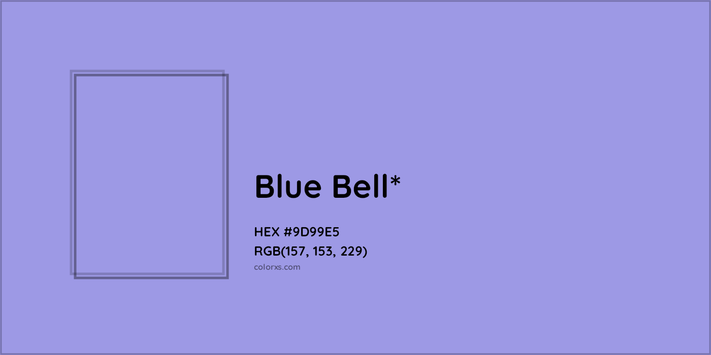 HEX #9D99E5 Color Name, Color Code, Palettes, Similar Paints, Images