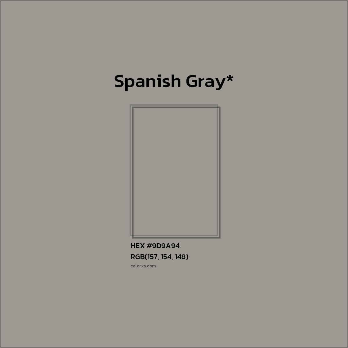 HEX #9D9A94 Color Name, Color Code, Palettes, Similar Paints, Images