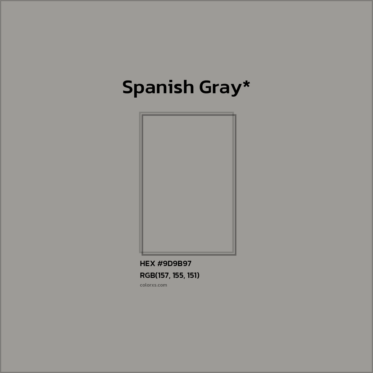 HEX #9D9B97 Color Name, Color Code, Palettes, Similar Paints, Images