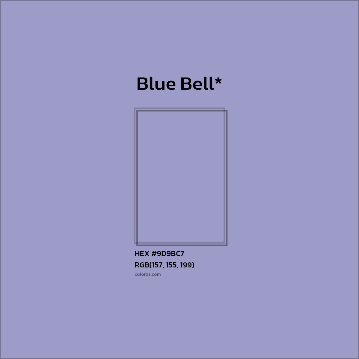 HEX #9D9BC7 Color Name, Color Code, Palettes, Similar Paints, Images