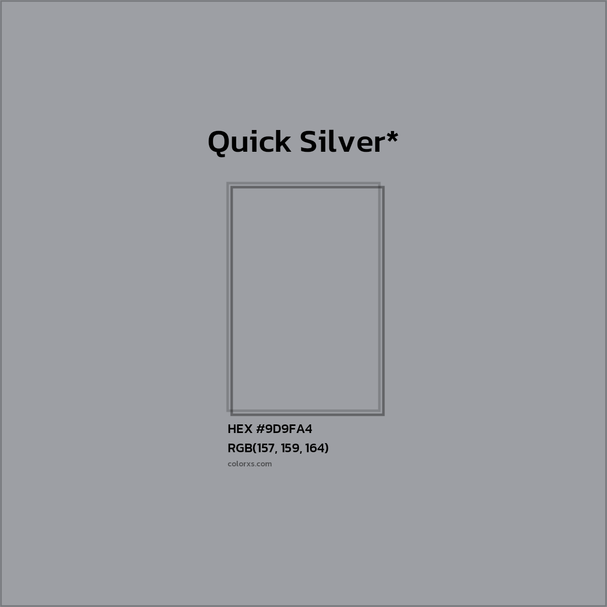 HEX #9D9FA4 Color Name, Color Code, Palettes, Similar Paints, Images
