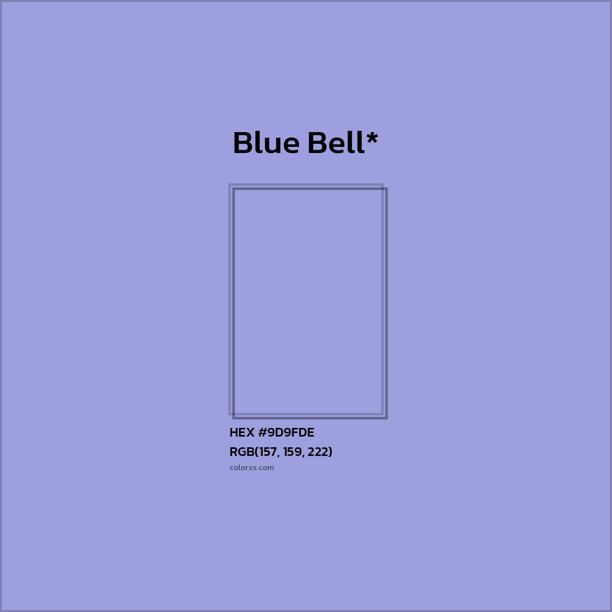 HEX #9D9FDE Color Name, Color Code, Palettes, Similar Paints, Images