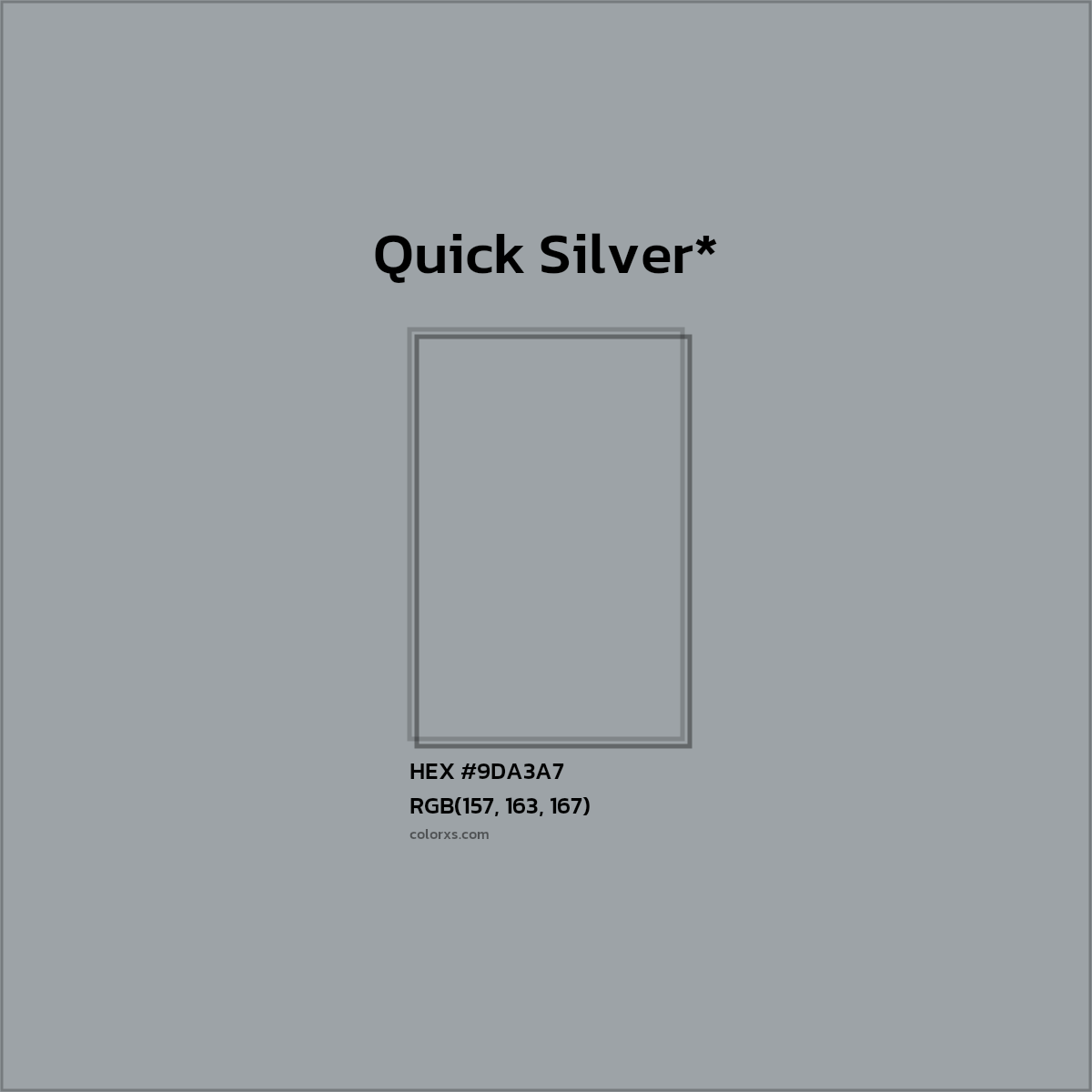 HEX #9DA3A7 Color Name, Color Code, Palettes, Similar Paints, Images