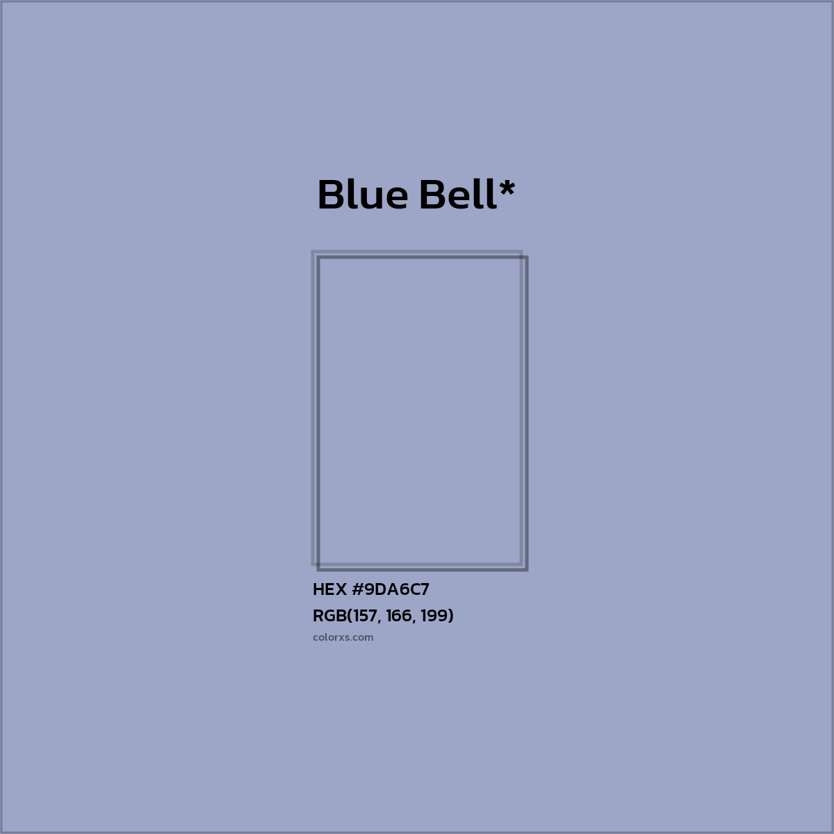 HEX #9DA6C7 Color Name, Color Code, Palettes, Similar Paints, Images