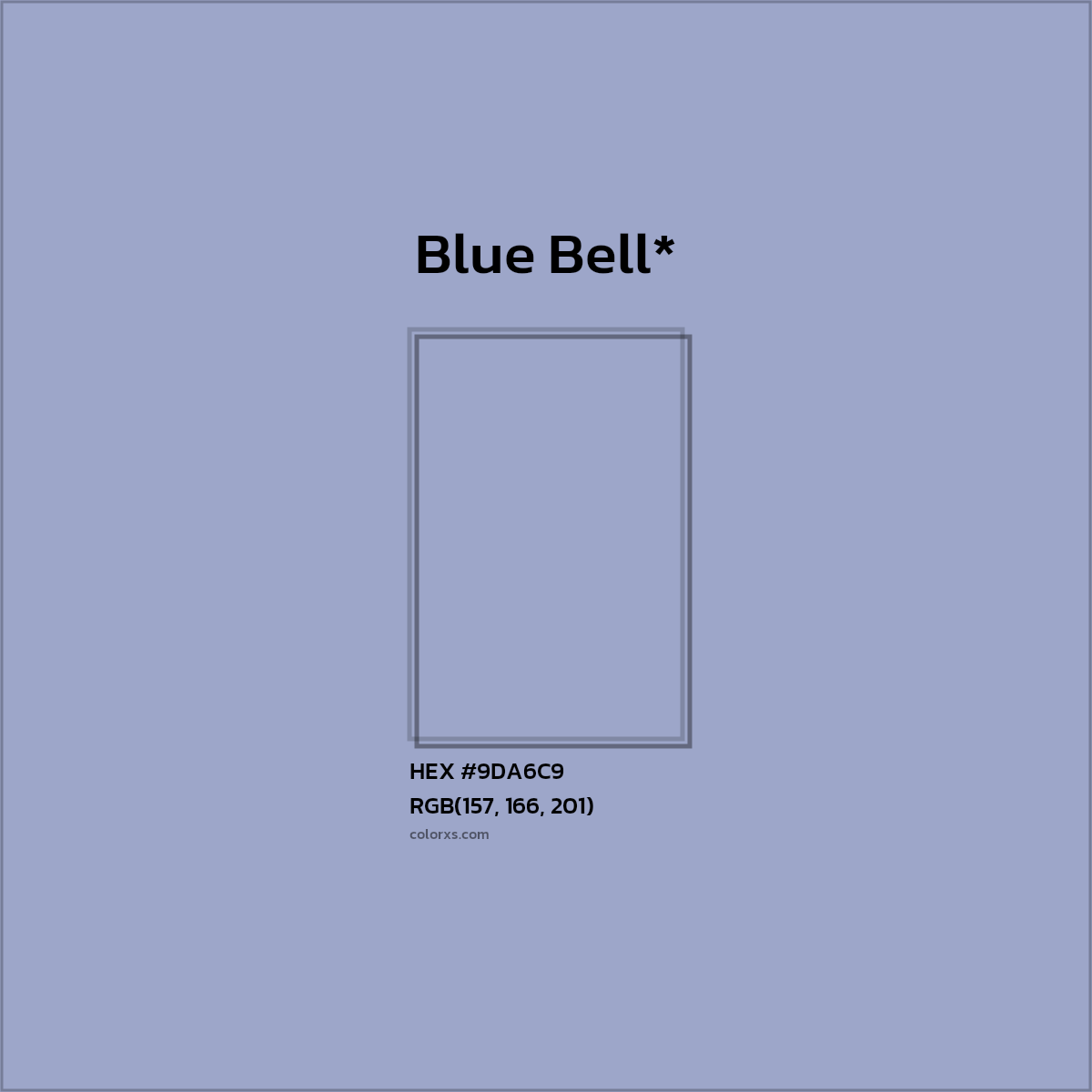 HEX #9DA6C9 Color Name, Color Code, Palettes, Similar Paints, Images