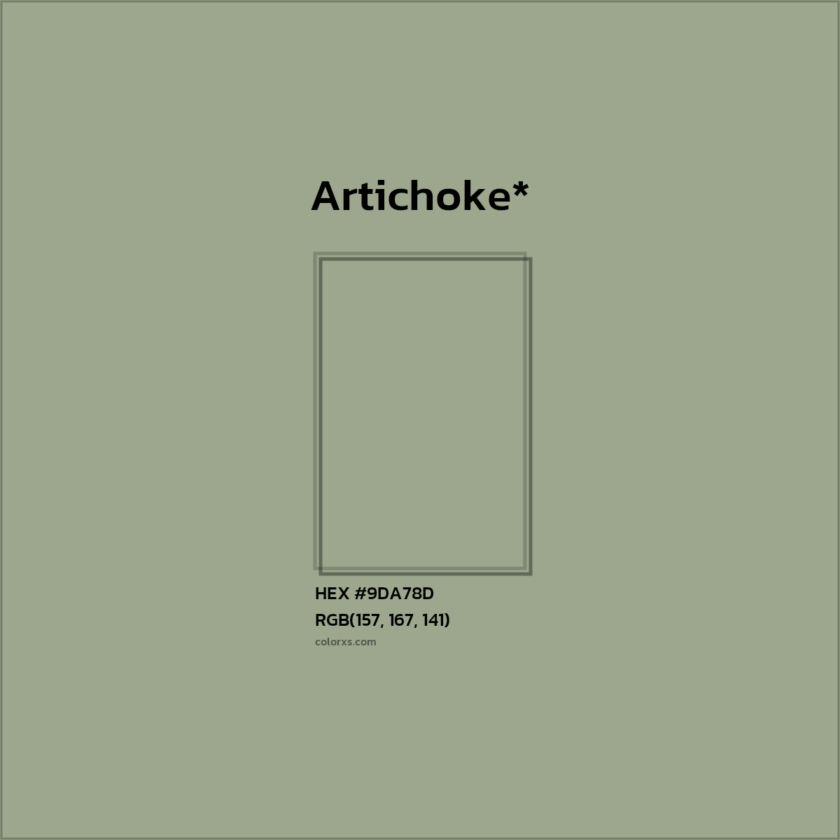 HEX #9DA78D Color Name, Color Code, Palettes, Similar Paints, Images