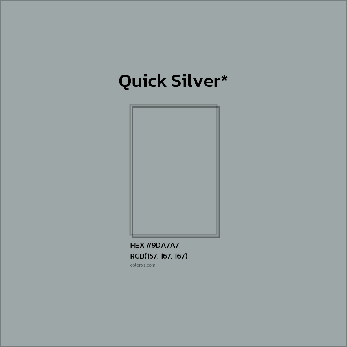 HEX #9DA7A7 Color Name, Color Code, Palettes, Similar Paints, Images