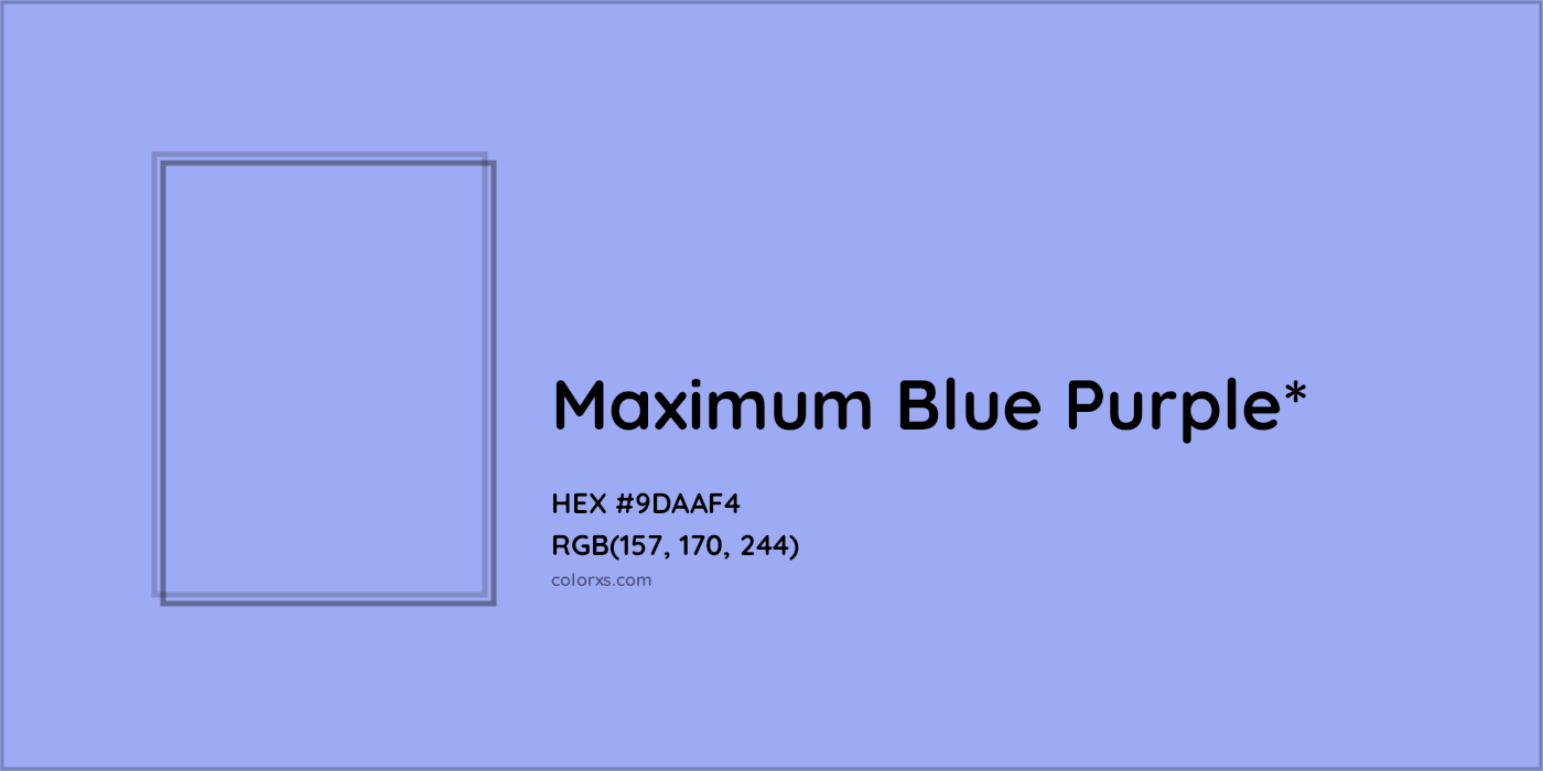 HEX #9DAAF4 Color Name, Color Code, Palettes, Similar Paints, Images