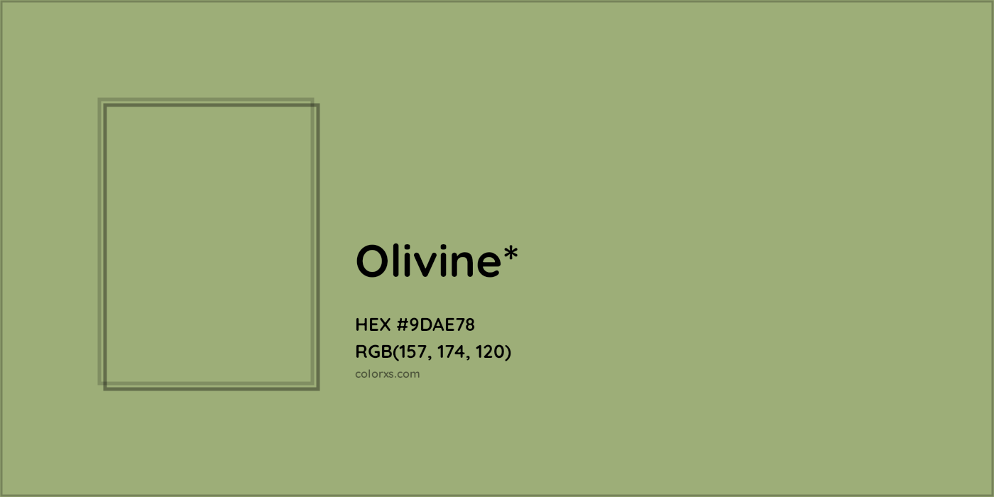 HEX #9DAE78 Color Name, Color Code, Palettes, Similar Paints, Images