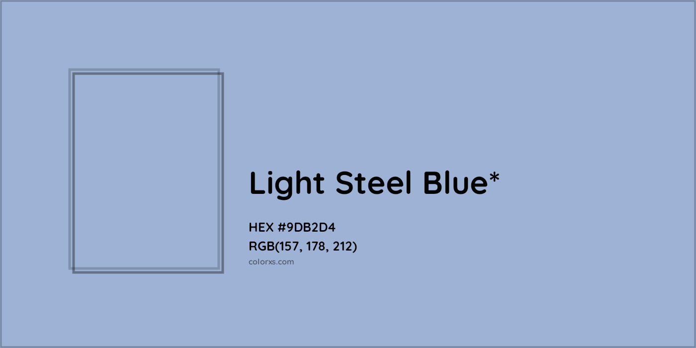 HEX #9DB2D4 Color Name, Color Code, Palettes, Similar Paints, Images